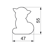 Mačka sediaca 55 mm