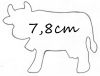 Krava 78 mm nerez