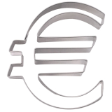 Znak EURO € nerez 75 mm Stadter