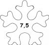 Snehová vločka veľká III. 75 mm