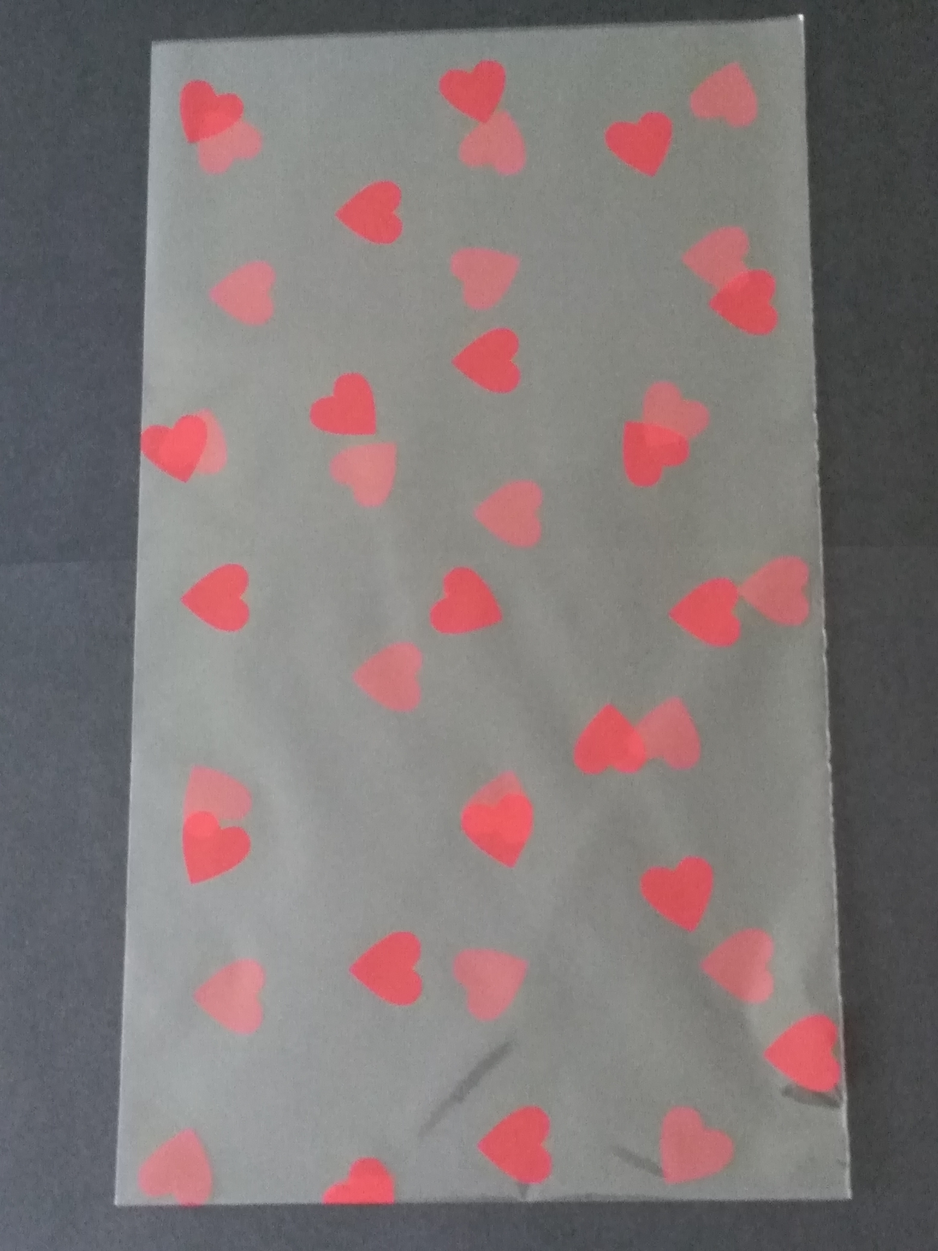 Sáčky na balenie 20x35cm srdcia 10ks 