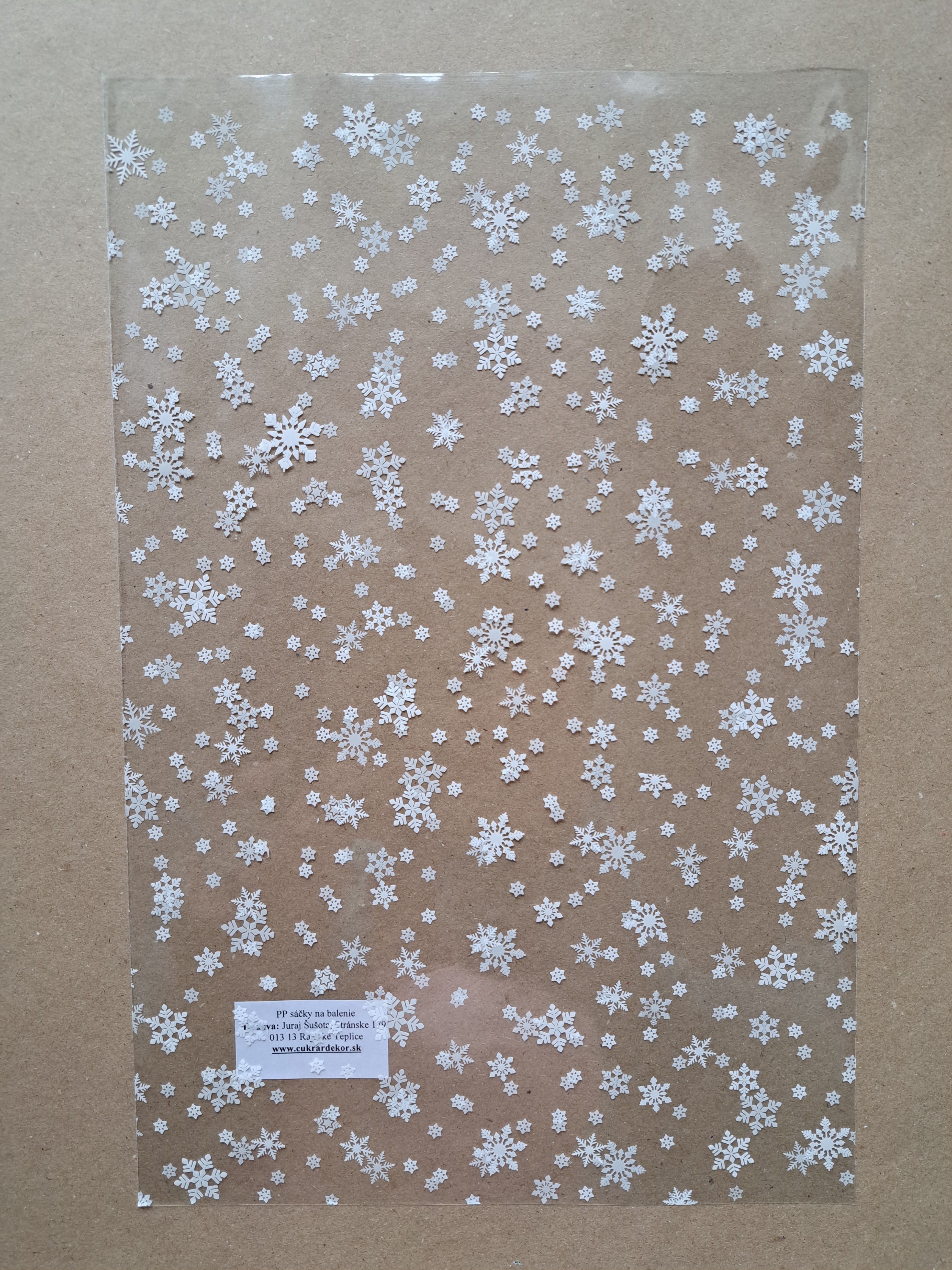 Sáčky na balenie 23x35cm vločky biele 10 ks 