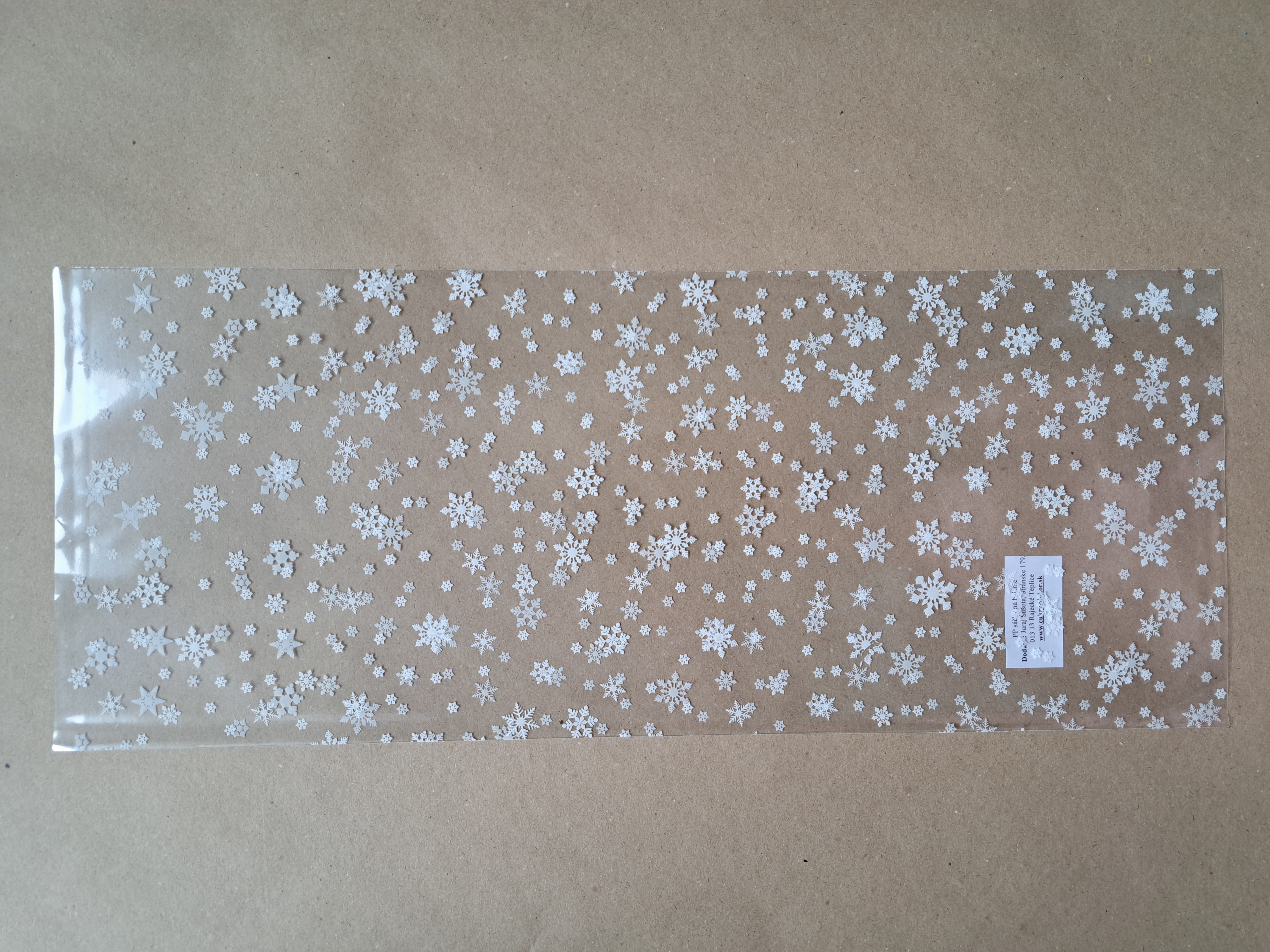 Sáčky na balenie 20x50cm vločky biele 10 ks 