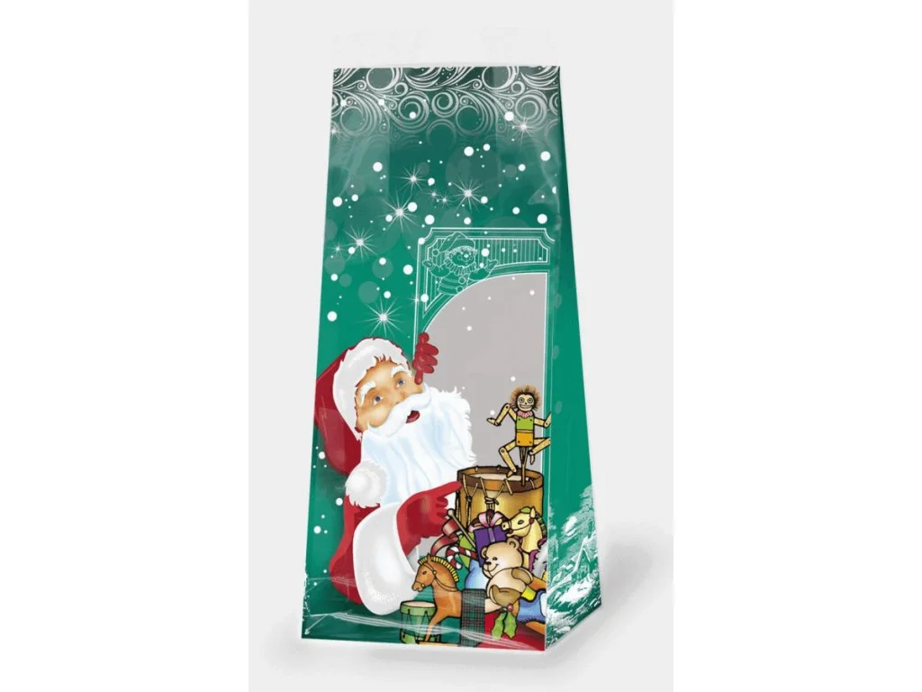Sáčky hranolkové dno Christmas 14x40 cm 10 ks